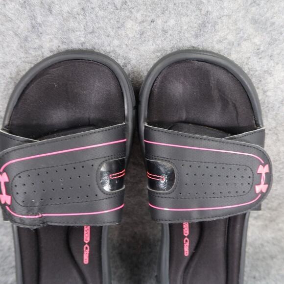 Under Armour Shoes Womens 9 Sandals Slides Active Comfort Recovery Casual Black - Picture 7 of 14